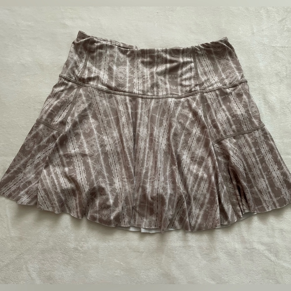 Free People Movement Light Brown Tie Dye Pattern Skirt